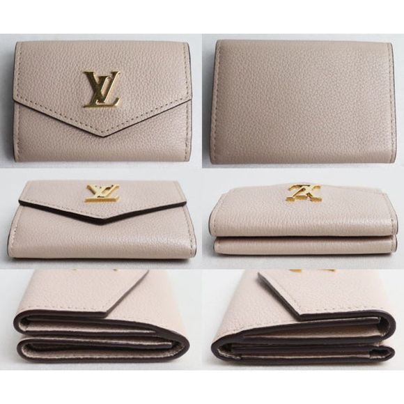 Louis Vuitton Portefeuille Lock Calf Leather Gray Mini Wallet Handbag - Picture 2 of 3